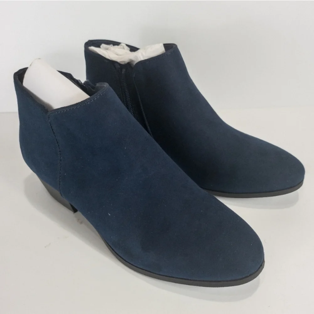 Style & Co Wileyy Round Toe Ankle Fashion Boots Blue  -Wide - Picture 5 of 7